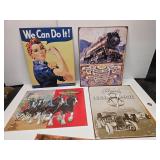 4 metal signs