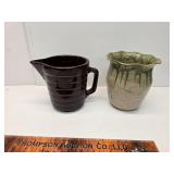 Pottery and a pitcher