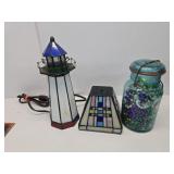 Stained glass and a ball jar