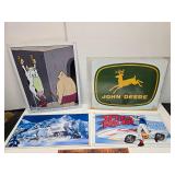 4 metal signs