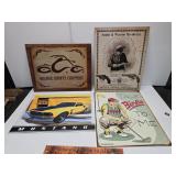 4 metal signs