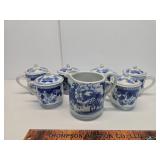 Lidded porcelain tea set