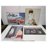 4 metal signs