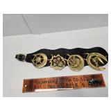 Vintage leather martingale strap