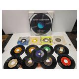 45 records and a record frame