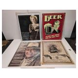 4 metal signs