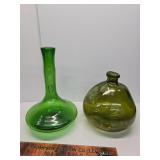 Hand blown genie bottle and other