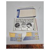 Janet Jackson Rhythm Nation tickets and pins