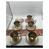 Sterling silver egg holders 162 grams