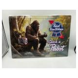 Metal Pabst blue ribbon sign