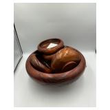 Hand carved wooden bowls