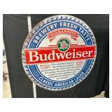 Metal Budweiser sign