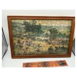 Civil War puzzle framed
