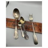 Sterling silver spoons and fork 67.98 grams