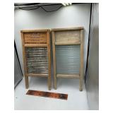 2 vintage washboards
