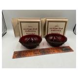 2 Ruby red Avon desert bowls