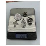 Sterling silver pendants and earrings