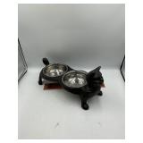 Cast iron kitty bowls