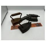 3 antique irons