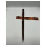 Large wood carved letter opener