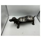 Cast iron doggie bowls