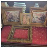 2 Paintings, frame, and print