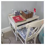 Desk, Chair, & contents