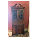 Antique mahogany drop-front secretary desk