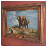 Oil on canvas Elephant Painting