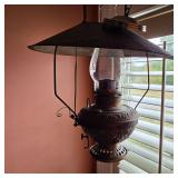 Antique B&H Kerosene lamp. Been converted to plug