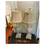 Pair of heavy lamps