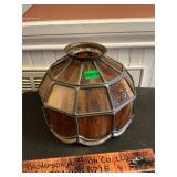 Leaded glass lamp shade