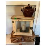 Basket,candle and bean pot