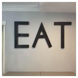 EAT Wood Letters