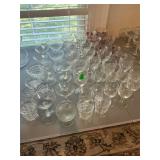 Large lot of stemware