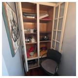 Contents of Pantry Cabinets, chair & picture