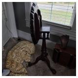 Tilt Table w Globe & Candle Stick