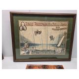 Framed Barnum Bailey ad