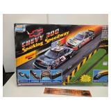 Chevy 300 Sparkling Speedway track with slot cars