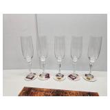 Gorham sunset flute glasses