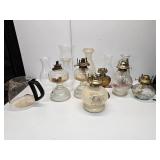 Oil lamps and others in tote