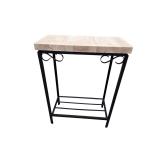Side table metal and wood
