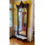 Antique Victorian walnut pier mirror