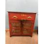 Red, handmade pie safe