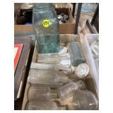 Medicine Bottles, Blue Jar