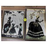 Pair of Foil Silouette Pictures