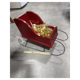 Decorative Sleigh w/Gold Decor