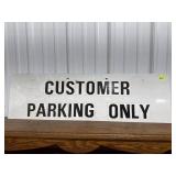 Customer Parking Only Tin Sign