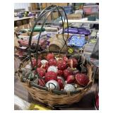 Basket w/Christmas Balls