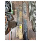 Corn Knives & Large Butcher Knife
